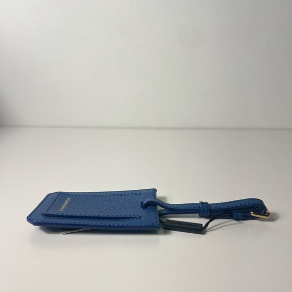 Burberry Bright Navy Leather Luggage Bag Travel Suitcase Tag Keychain - Picture 8 of 9